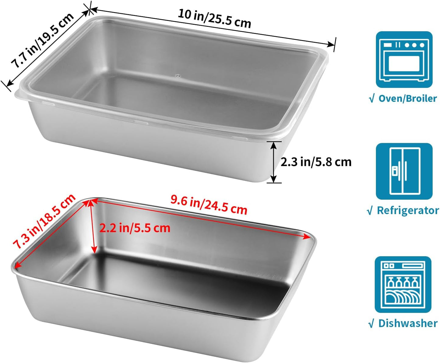 4-Pack Stainless Steel Refrigerator Storage Containers – Food Preservation & Kitchen Organizer